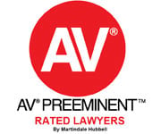 AV | Preeminent | Rated Lawyers | By Martindale Hubbell